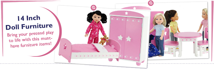 14 Inch Doll Accessories - Windowed Travel Doll Carrier/Bed with